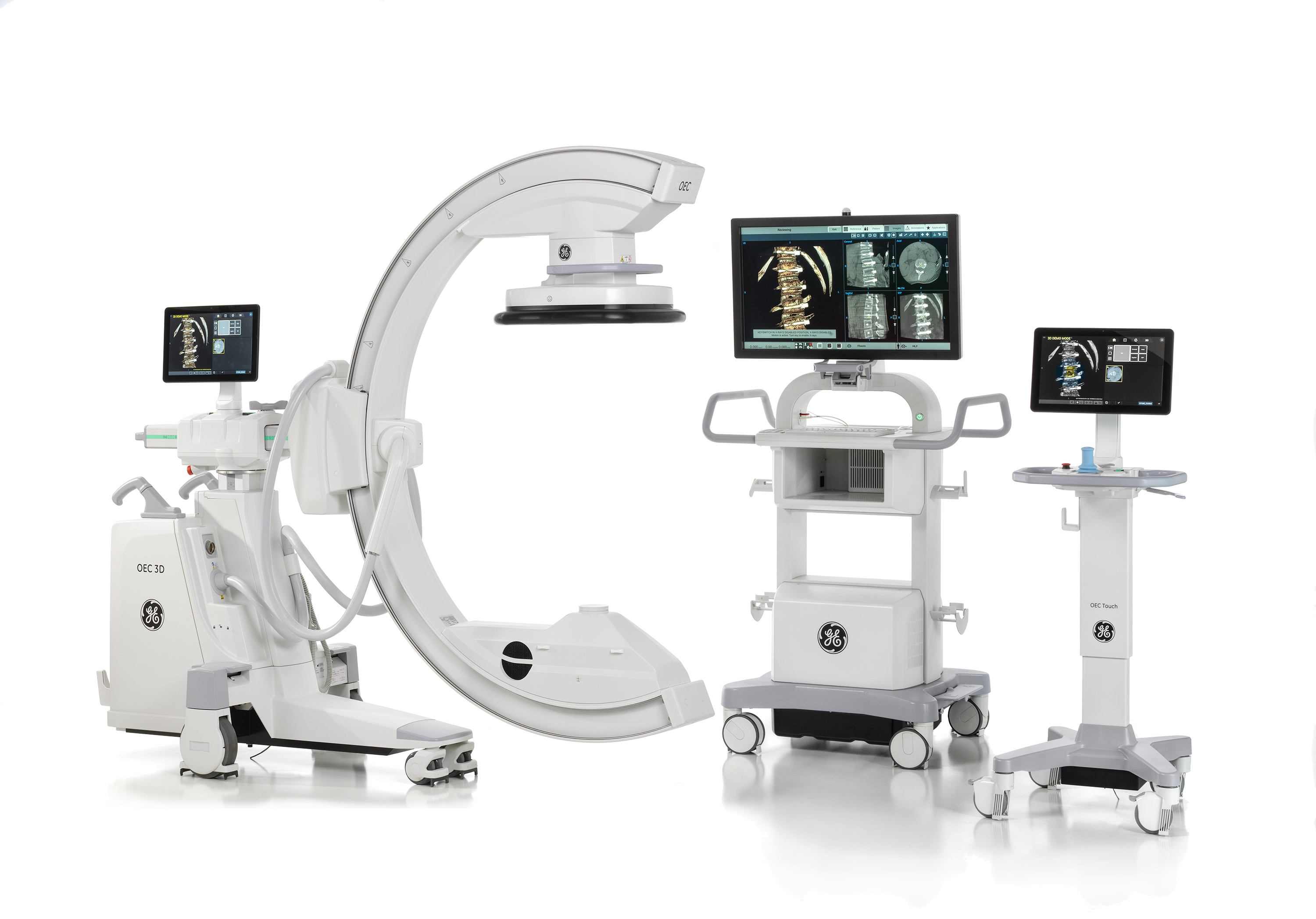 GE OEC 3D C-arm technology allows surgeions to intraoperatively acquire 3D scans of a patient during operations to create a detailed map of surgery and to work with a higher level of accuracy.