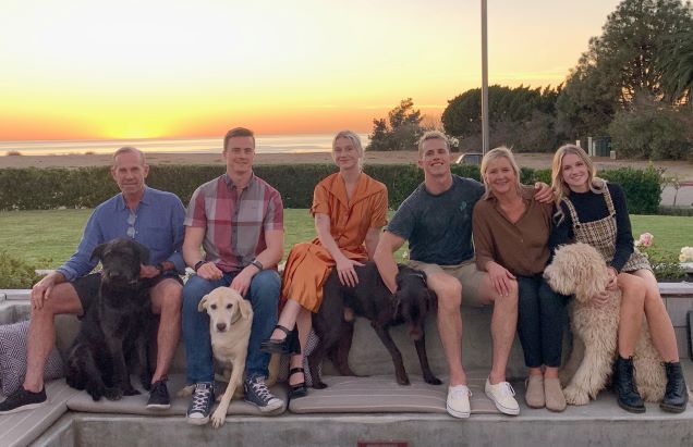 The O'Hern family on their front patio.